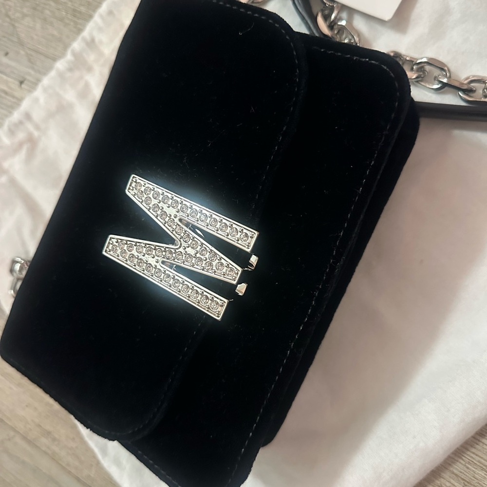 Moschino Couture velvet bag black